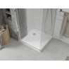 Mexen Lima faltbare Duschkabine 80 x 80 cm, transparent, Chrom + Duschwanne Flat - 856-080-080-01-00-4010