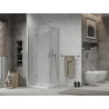 Mexen Lima faltbare Duschkabine 70 x 70 cm, transparent, Chrom + Flat-Duschwanne - 856-070-070-01-00-4010
