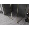 Mexen Kioto-F Duschwand Walk-in mit Rahmen 135 x 120 cm, transparent 8 mm, gold - 800-135-202-04-50-120