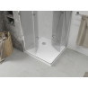 Mexen Lima Duo faltbare Duschkabine 90 x 90 cm, transparent, Chrom + Flat Duschwanne - 856-090-090-01-02-4010