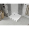 Mexen Lima Duo faltbare Duschkabine 90 x 90 cm, transparent, Chrom + Flat Duschwanne - 856-090-090-01-02-4010