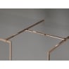 Mexen Kioto-F Duschwand Walk-in mit Rahmen 155 x 70 cm, transparent 8 mm, Roségold - 800-155-202-04-60-070