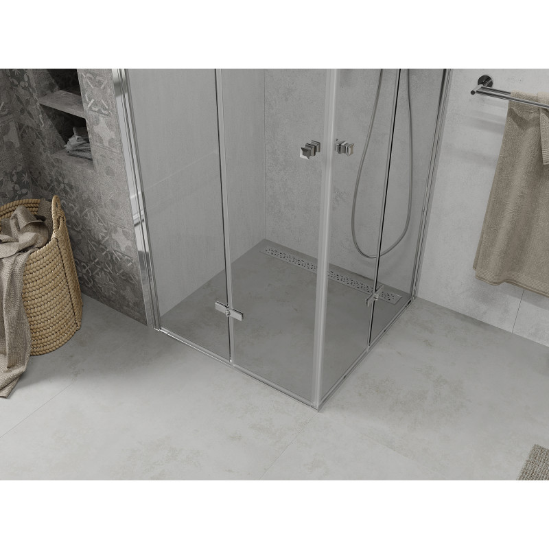 Mexen Lima Duo faltbare Duschkabine 70 x 70 cm, transparent, Chrom - 856-070-070-02-00
