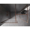 Mexen Kioto-F Duschwand Walk-in mit Rahmen 180 x 75 cm, transparent 8 mm, Roségold - 800-180-202-04-60-075