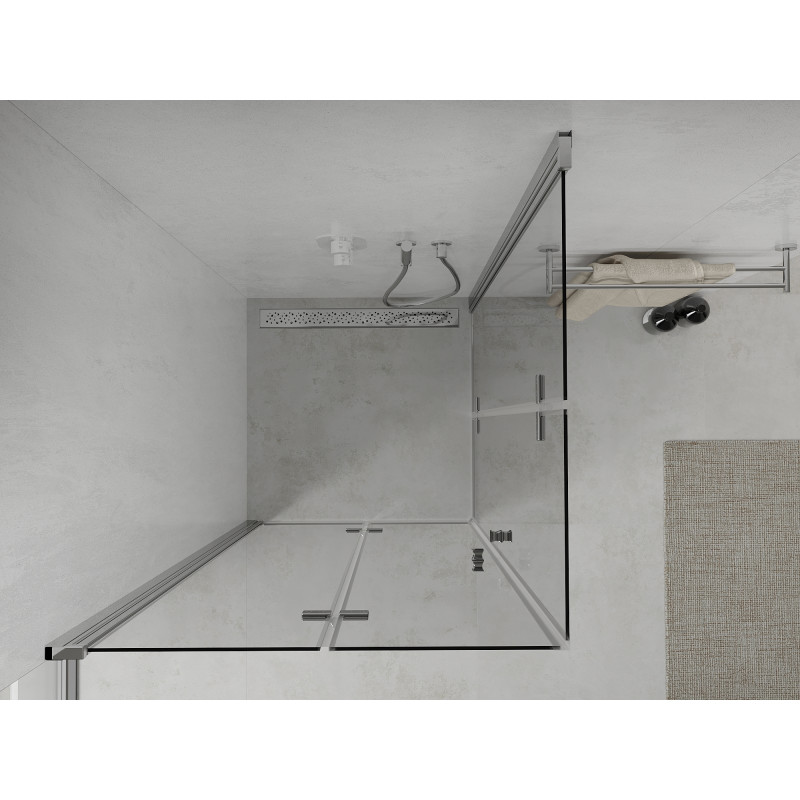 Mexen Lima Duo faltbare Duschkabine 70 x 70 cm, transparent, Chrom - 856-070-070-02-00