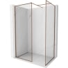 Mexen Kioto-F Duschwand Walk-in mit Rahmen 100 x 80 cm, transparent 8 mm, Roségold - 800-100-202-04-60-080
