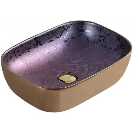 Mexen Rita Aufsatzwaschbecken 45 x 32 cm, violett - 21084557