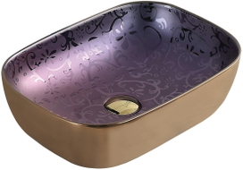 Mexen Rita Aufsatzwaschbecken 45 x 32 cm, violett - 21084557