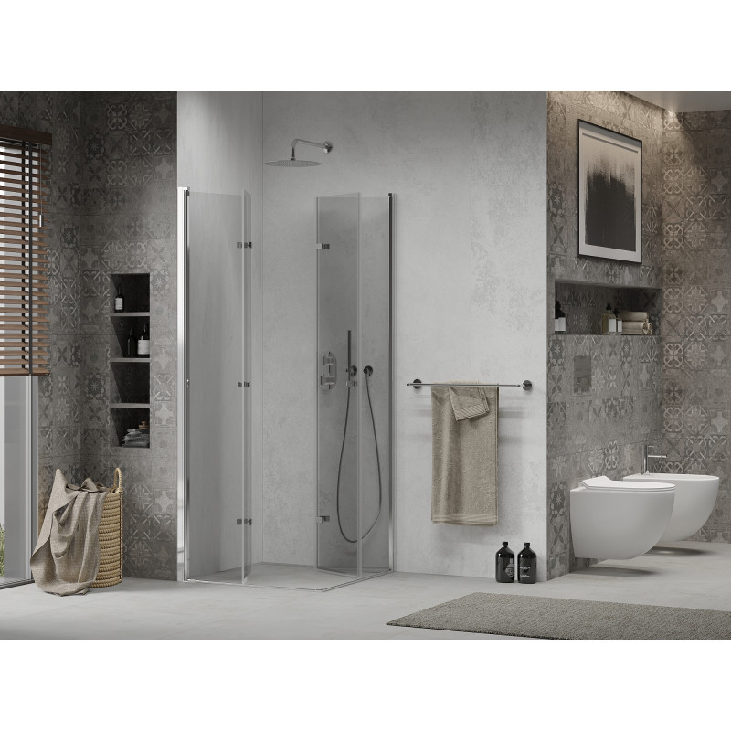Mexen Lima Duo Duschkabine faltbar 90 x 90 cm, transparent, Chrom - 856-090-090-02-00