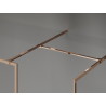 Mexen Kioto-F Duschwand Walk-in mit Rahmen 110 x 100 cm, transparent 8 mm, Roségold - 800-110-202-04-60-100