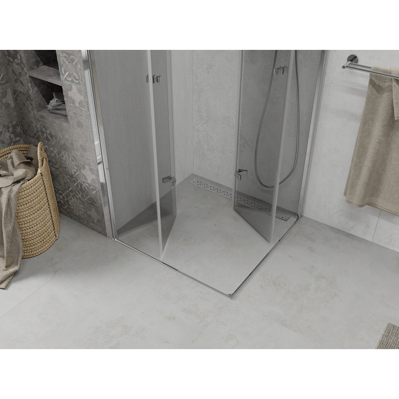 Mexen Lima Duo Faltbare Duschkabine 100 x 100 cm, transparent, Chrom - 856-100-100-02-00