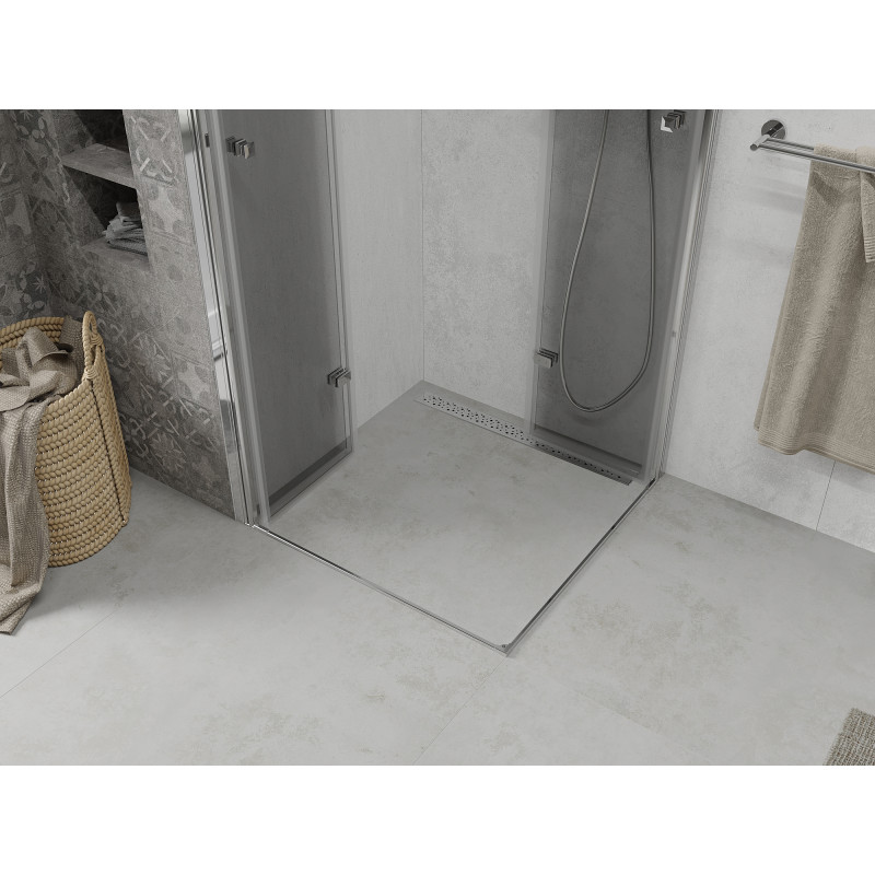 Mexen Lima Duo Faltbare Duschkabine 100 x 100 cm, transparent, Chrom - 856-100-100-02-00
