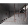Mexen Kioto-F Duschwand Walk-in mit Rahmen 180 x 110 cm, transparent 8 mm, Roségold - 800-180-202-04-60-110
