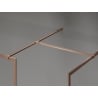Mexen Kioto-F Duschwand Walk-in mit Rahmen 155 x 70 cm, transparent 8 mm, gebürstetes Kupfer - 800-155-202-04-65-070