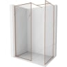 Mexen Kioto-F Duschwand Walk-in mit Rahmen 100 x 75 cm, transparent 8 mm, gebürstetes Kupfer - 800-100-202-04-65-075
