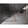 Mexen Kioto-F Walk-in Duschwand mit Rahmen 110 x 80 cm, transparent 8 mm, gebürstetes Kupfer - 800-110-202-04-65-080