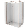 Mexen Kioto-F Duschwand Walk-in mit Rahmen 150 x 80 cm, transparent 8 mm, gebürstetes Kupfer - 800-150-202-04-65-080