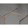 Mexen Kioto-F Duschwand Walk-in mit Rahmen 180 x 80 cm, transparent 8 mm, gebürstetes Kupfer - 800-180-202-04-65-080