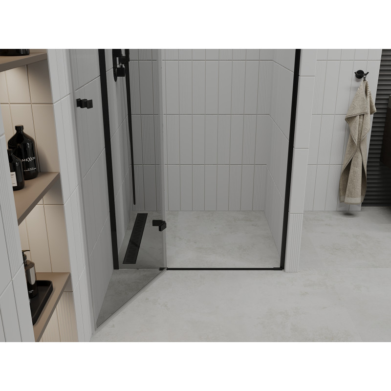 Mexen Roma Duschschwingtür 80 cm, transparent, schwarz - 854-080-000-70-00