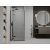 Mexen Roma 100 cm schwenkbare Duschabtrennung, transparent, schwarz - 854-100-000-70-00