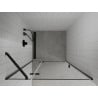 Mexen Roma 100 cm schwenkbare Duschabtrennung, transparent, schwarz - 854-100-000-70-00