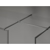 Mexen Kioto-F Duschwand Walk-in mit Rahmen 180 x 70 cm, transparent 8 mm, Bürstengraumetall - 800-180-202-04-66-070