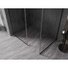 Mexen Kioto-F Duschtür Walk-in mit Rahmen 100 x 80 cm, transparent 8 mm, gebürstetes Gewehrgrau - 800-100-202-04-66-080
