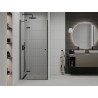 Mexen Roma schwenkbare Duschabtrennung 120 cm, transparent, schwarz - 854-120-000-70-00