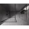 Mexen Kioto-F Duschwand Walk-in mit Rahmen 95 x 80 cm, transparent 8 mm, gebürstetes Waffengrau - 800-095-202-04-66-080