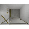 Mexen Roma schwenkbare Duschabtrennung 110 cm, transparent, gold - 854-110-000-50-00