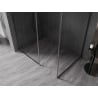 Mexen Kioto-F Duschwand Walk-In mit Rahmen 150 x 105 cm, transparent 8 mm, gebürstet gun grau - 800-150-202-04-66-105