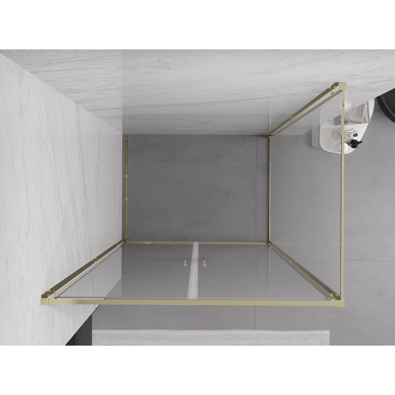 Mexen Exo Duschkabine Drehflügel 80 x 85 cm, transparent, gold - 814-080-085-50-00