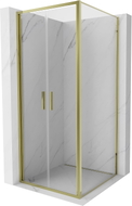 Mexen Exo Duschkabine Schwenktür 90 x 90 cm, transparent, gold - 814-090-090-50-00
