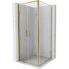 Mexen Exo Duschkabine Schwingtür 100 x 100 cm, transparent, gold - 814-100-100-50-00