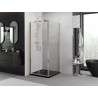 Mexen Exo Duschkabine Schwingtür 100 x 100 cm, transparent, gold - 814-100-100-50-00