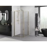 Mexen Exo Duschkabine Schwingtür 100 x 100 cm, transparent, gold - 814-100-100-50-00