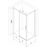 Mexen Exo Duschkabine, schwenkbar, 135 x 80 cm, transparent, gold - 819-135-080-50-00