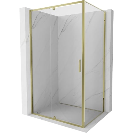 Mexen Exo Duschkabine schwenkbar 160 x 80 cm, transparent, gold - 819-160-080-50-00