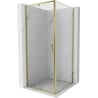 Mexen Exo Duschkabine mit Drehtür 90 x 90 cm, transparent, gold - 819-090-090-50-00