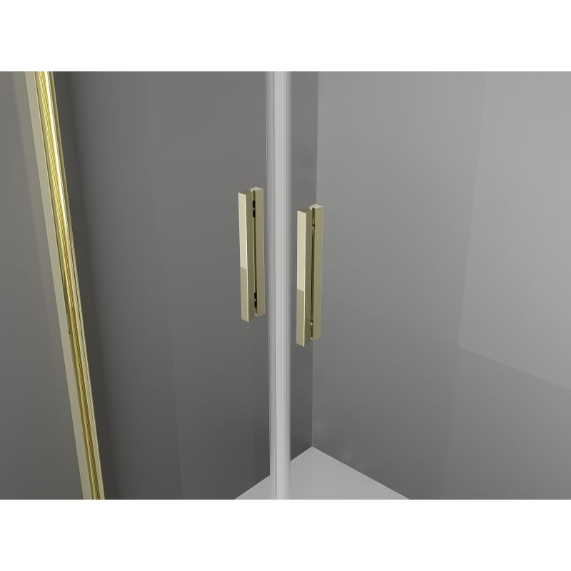 Mexen Exo Duschkabine Schwingtür 90 x 70 cm, transparent, gold - 8182-090-070-50-00