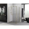 Mexen Exo Duschkabine schwenkbar 100 x 85 cm, transparent, gold - 8182-100-085-50-00