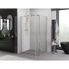 Mexen Exo Duschkabine schwenkbar 100 x 90 cm, transparent, gold - 8182-100-090-50-00
