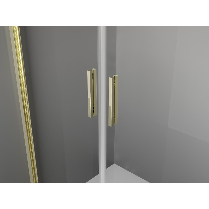 Mexen Exo Duschkabine, Schwingtür 100 x 95 cm, transparent, gold - 8182-100-095-50-00