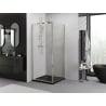 Mexen Exo Duschkabine mit Schwingtür 70 x 70 cm, transparent, gold - 8181-070-070-50-00