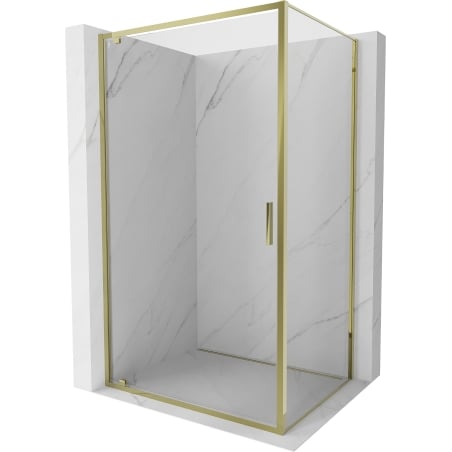 Mexen Exo Duschkabine Schwingtür 70 x 75 cm, transparent, gold - 8181-070-075-50-00