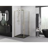 Mexen Exo Duschkabine schwenkbar 80 x 80 cm, transparent, gold - 8181-080-080-50-00