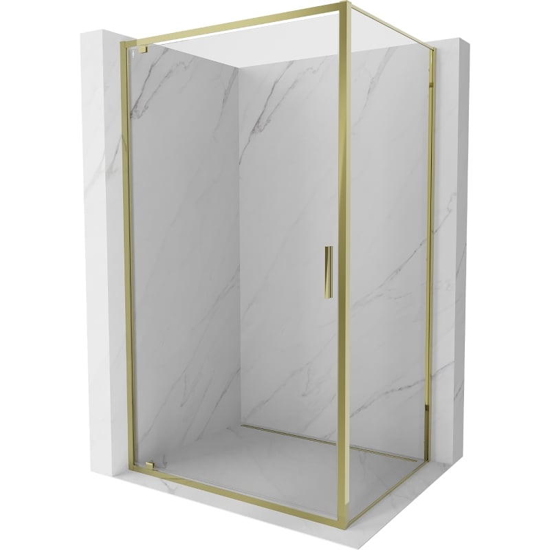 Mexen Exo Duschkabine mit Pendeltür 70 x 85 cm, transparent, gold - 8181-070-085-50-00