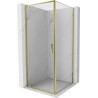 Mexen Exo Duschkabine schwenkbar 85 x 85 cm, transparent, gold - 8181-085-085-50-00