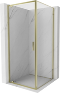 Mexen Exo Duschkabine schwenkbar 85 x 85 cm, transparent, gold - 8181-085-085-50-00
