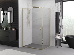 Mexen Exo Duschkabine Schwingtür 95 x 85 cm, transparent, gold - 8181-095-085-50-00